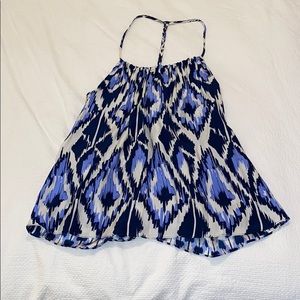 EUC Alice & Trixie Silk abstract pattern top